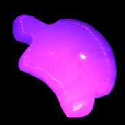 Mangano Calcite hand-carved bitten apple 80g Rocks and Things