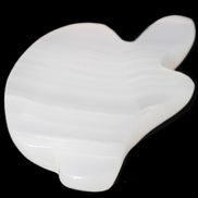 Mangano Calcite hand-carved bitten apple 80g Rocks and Things