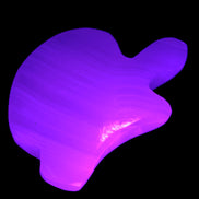 Mangano Calcite hand-carved bitten apple 80g Rocks and Things