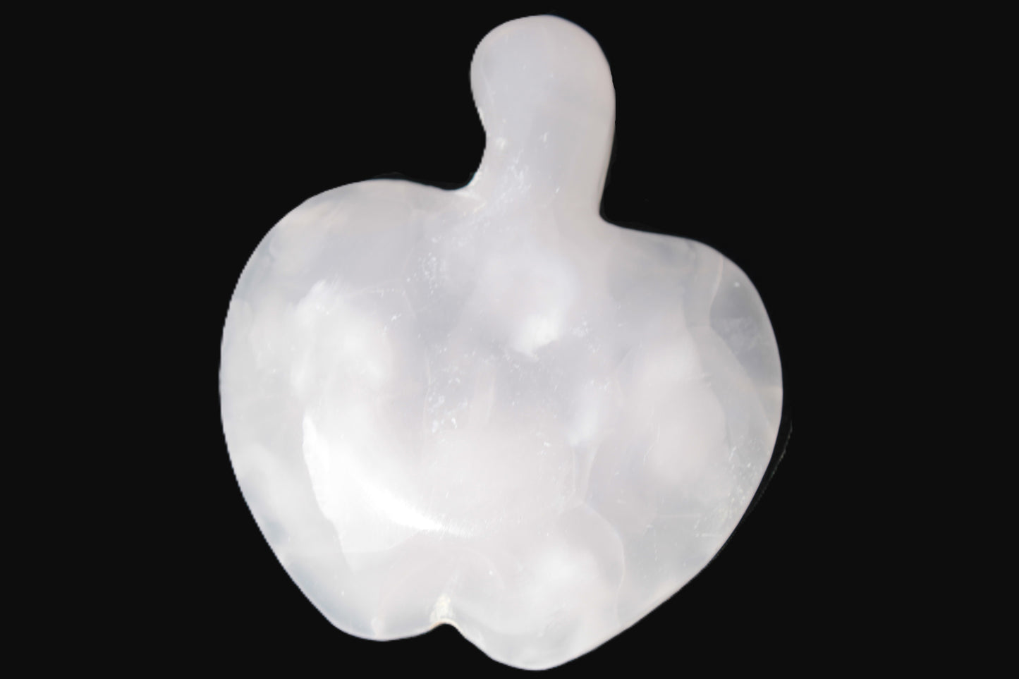 Mangano Calcite hand-carved apple 62-68g Rocks and Things