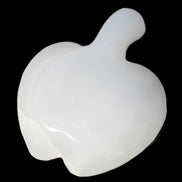 Mangano Calcite hand-carved apple 62-68g Rocks and Things