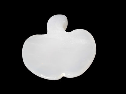 Mangano Calcite hand-carved apple 50-59g Rocks and Things