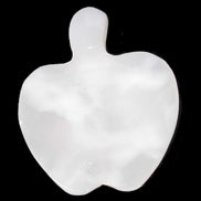 Mangano Calcite hand-carved apple 41-49g in sunlight - Rocks and Things Store