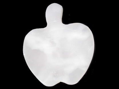 Mangano Calcite hand-carved apple 41-49g Rocks and Things