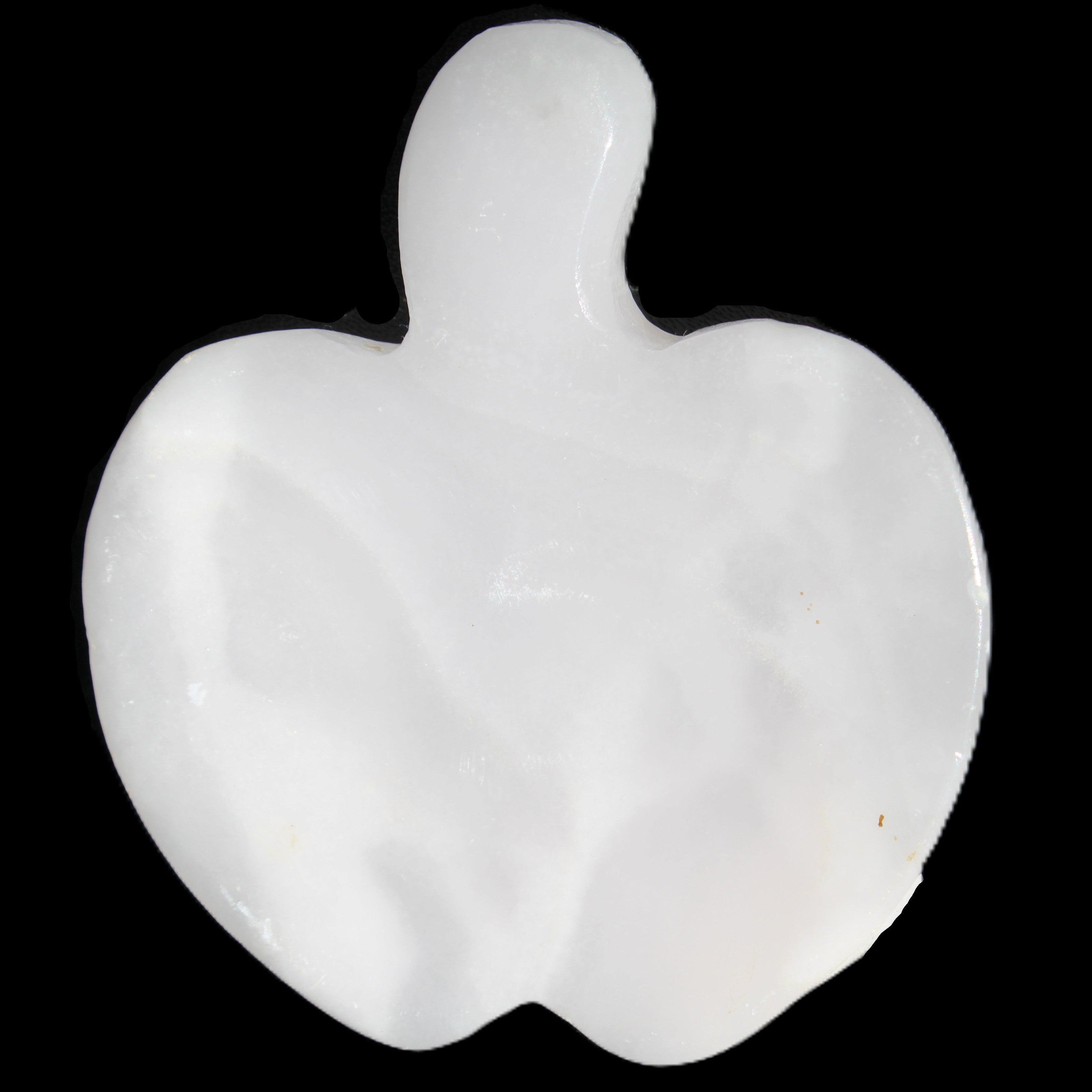 Mangano Calcite hand-carved apple 41-49g in sunlight - Rocks and Things Store