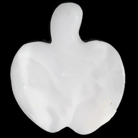 Mangano Calcite hand-carved apple 41-49g in sunlight - Rocks and Things Store