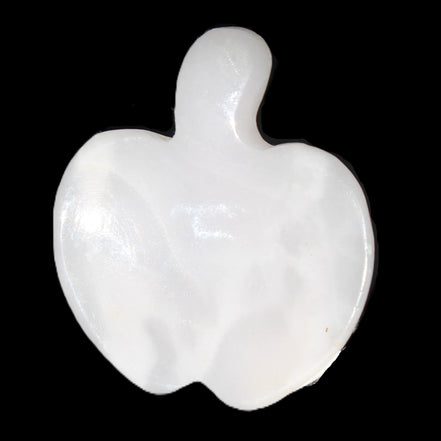 Mangano Calcite hand-carved apple 41-49g in sunlight - Rocks and Things Store