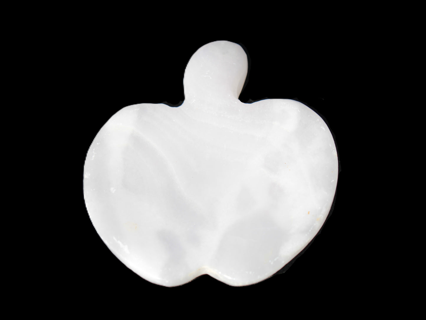 Mangano Calcite hand-carved apple 41-49g Rocks and Things