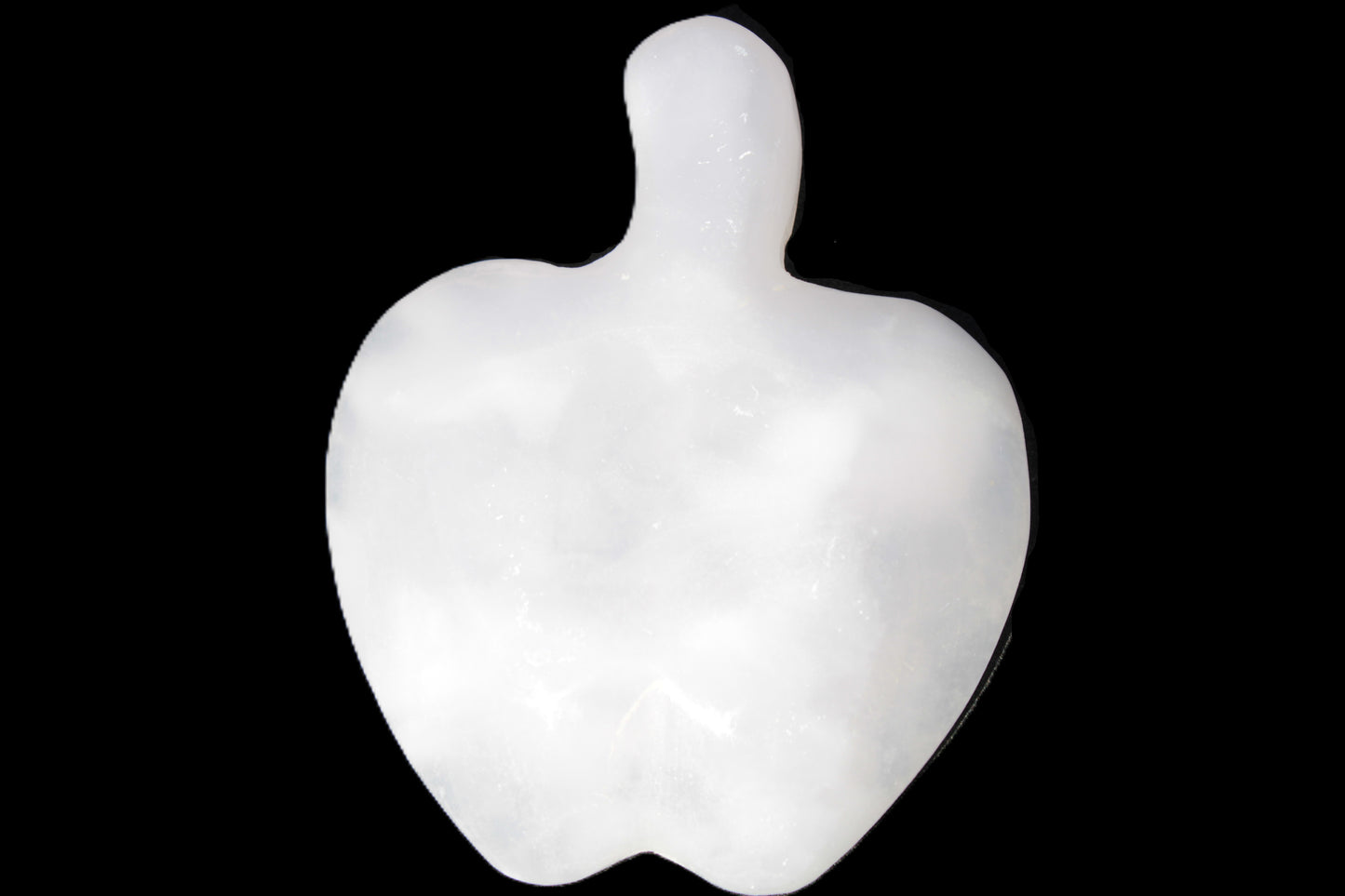 Mangano Calcite hand-carved apple 41-49g Rocks and Things