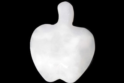 Mangano Calcite hand-carved apple 41-49g Rocks and Things