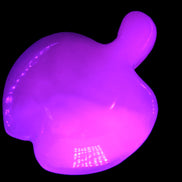 Mangano Calcite hand-carved apple 41-49g Rocks and Things