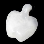 Mangano Calcite hand-carved apple 41-49g in sunlight - Rocks and Things Store