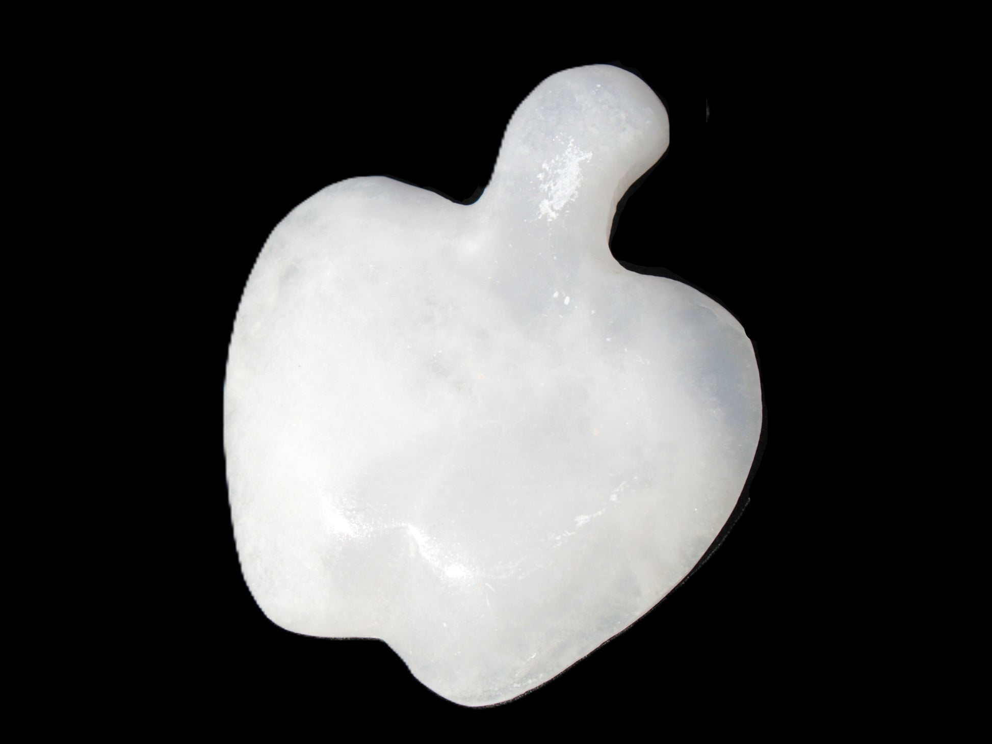 Mangano Calcite hand-carved apple 41-49g Rocks and Things