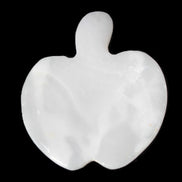 Mangano Calcite hand-carved apple 41-49g Rocks and Things