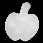 Mangano Calcite hand-carved apple 41-49g Rocks and Things