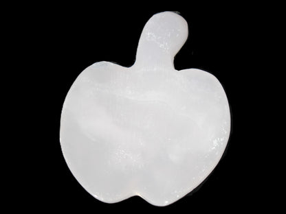 Mangano Calcite hand-carved apple 41-49g Rocks and Things