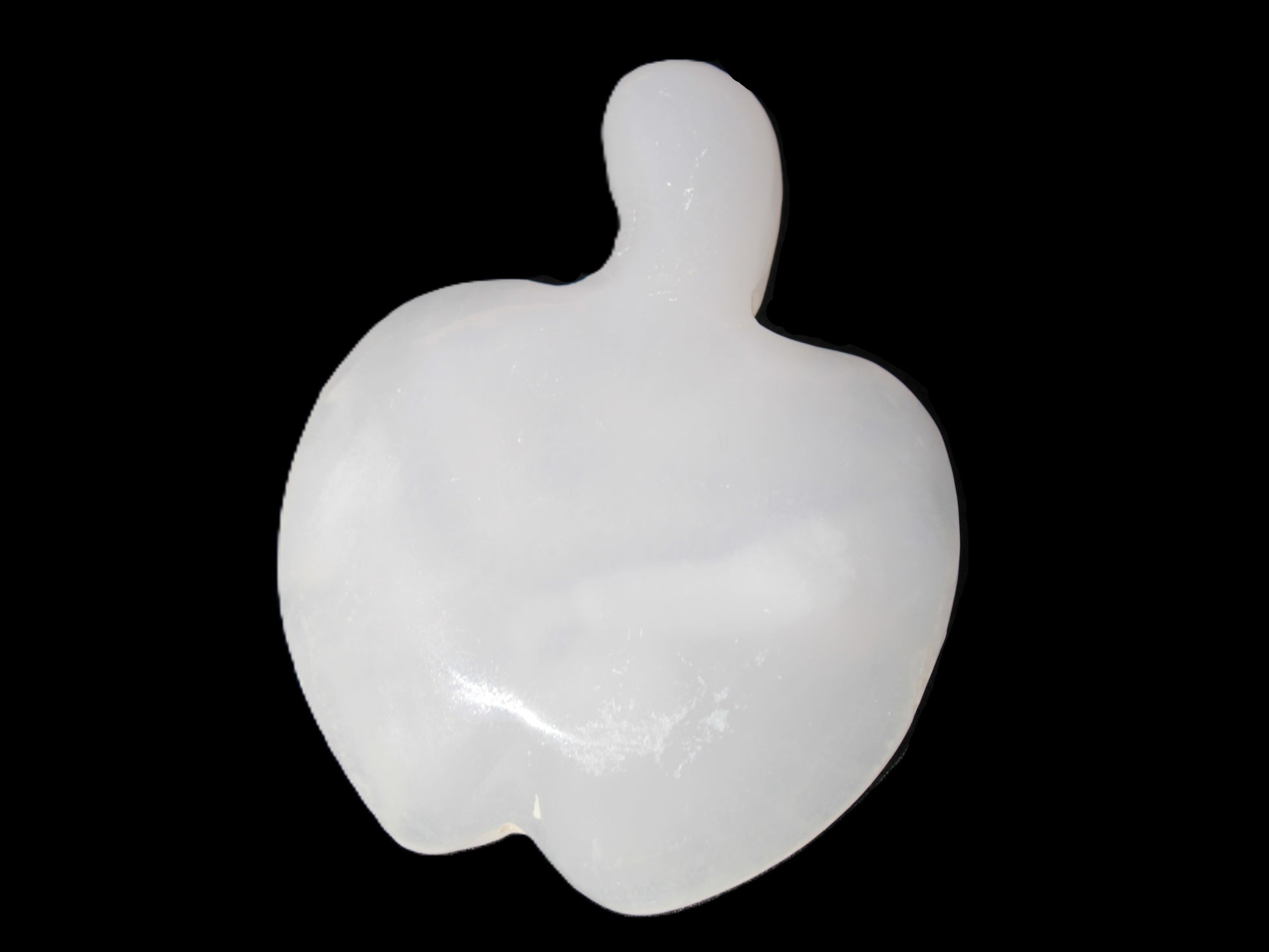 Mangano Calcite hand-carved apple 41-49g Rocks and Things