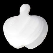 Mangano Calcite hand-carved apple 41-49g Rocks and Things