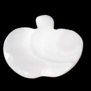 Mangano Calcite hand-carved apple 41-49g Rocks and Things