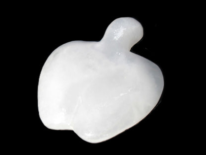 Mangano Calcite hand-carved apple 41-49g Rocks and Things