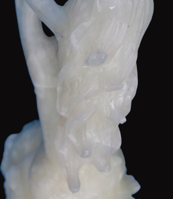 Mermaid hand-carved White Jade 320mm 3900g Rocks and Things