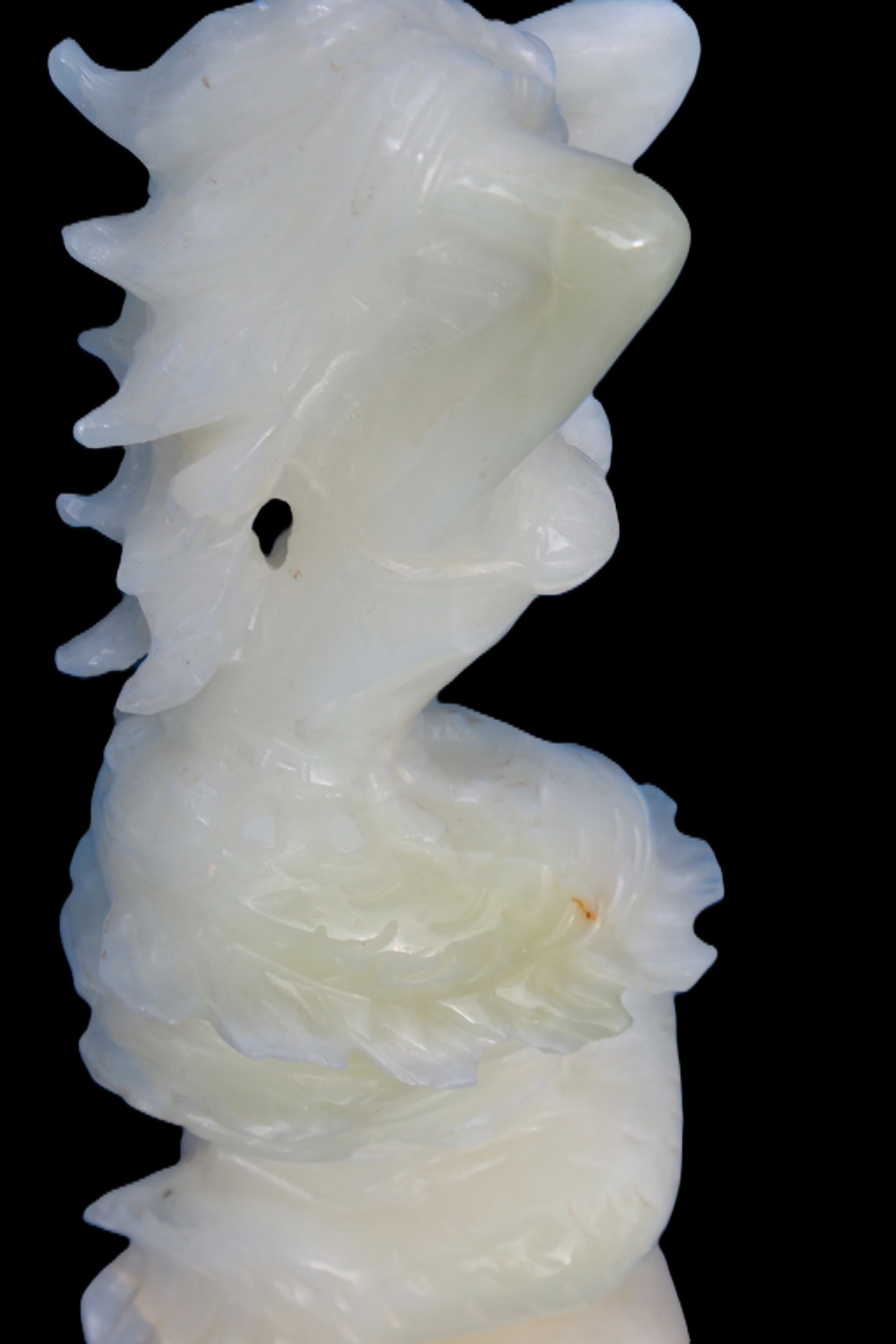 Mermaid hand-carved White Jade 320mm 3900g Rocks and Things