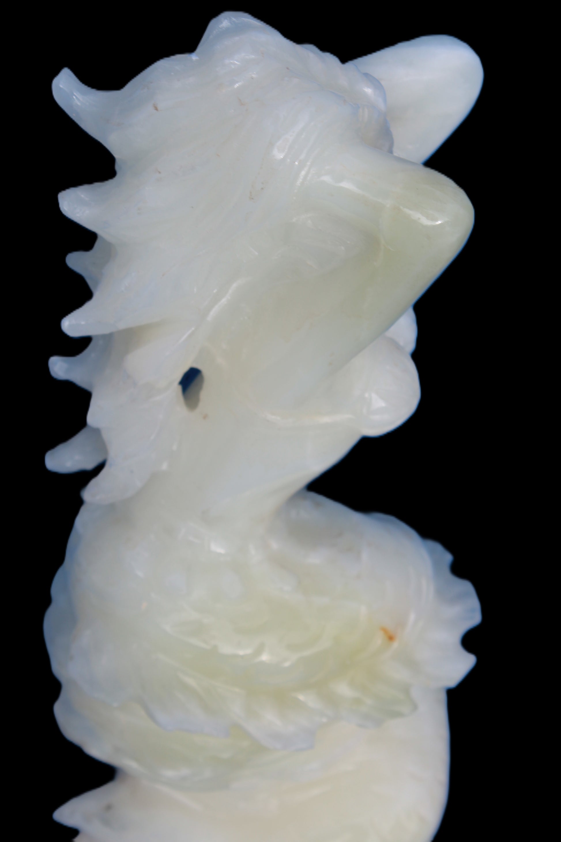 Mermaid hand-carved White Jade 320mm 3900g Rocks and Things