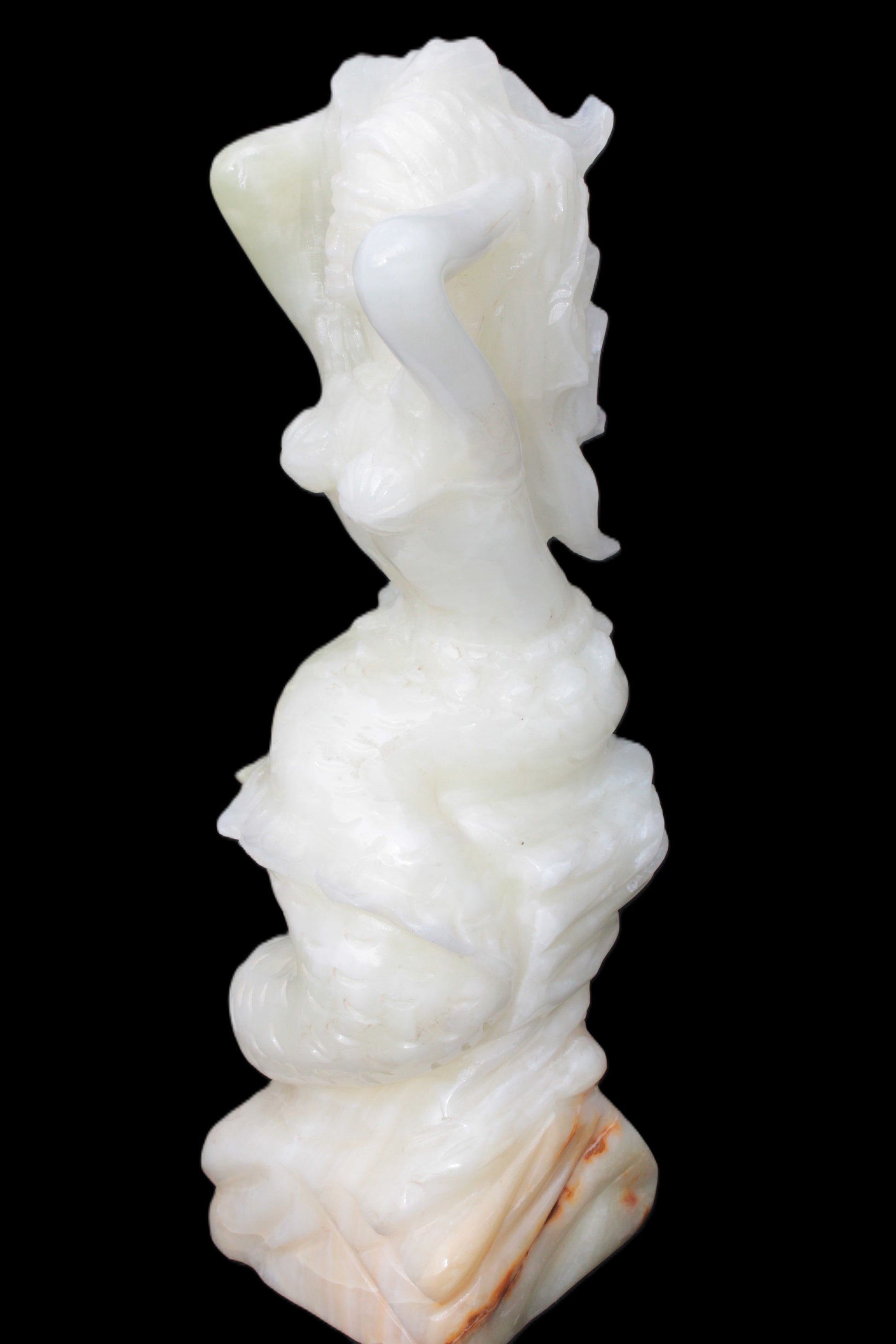 Mermaid hand-carved White Jade 320mm 3900g Rocks and Things