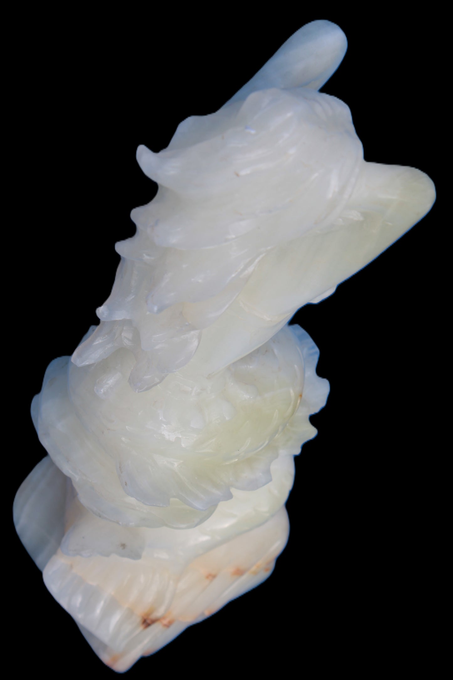 Mermaid hand-carved White Jade 320mm 3900g Rocks and Things