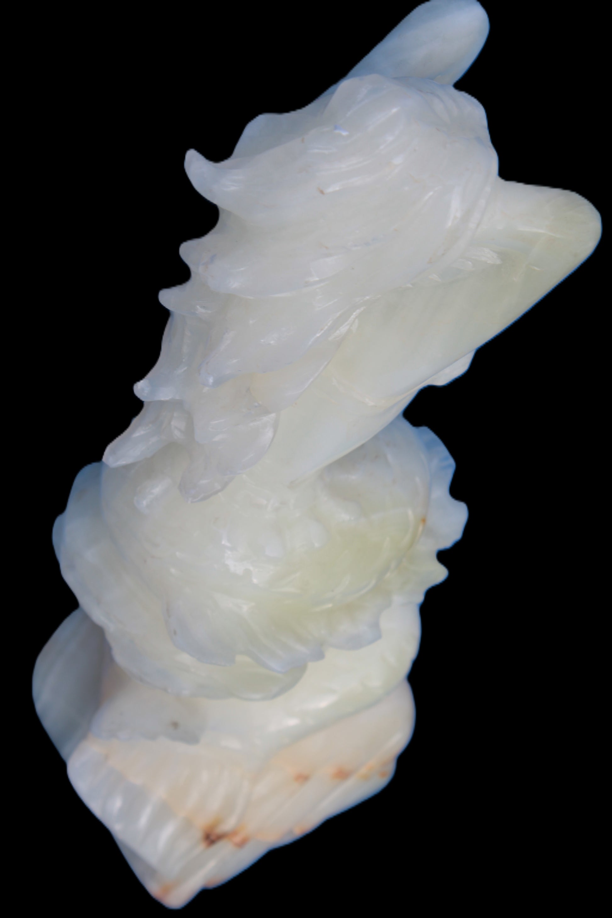 Mermaid hand-carved White Jade 320mm 3900g Rocks and Things