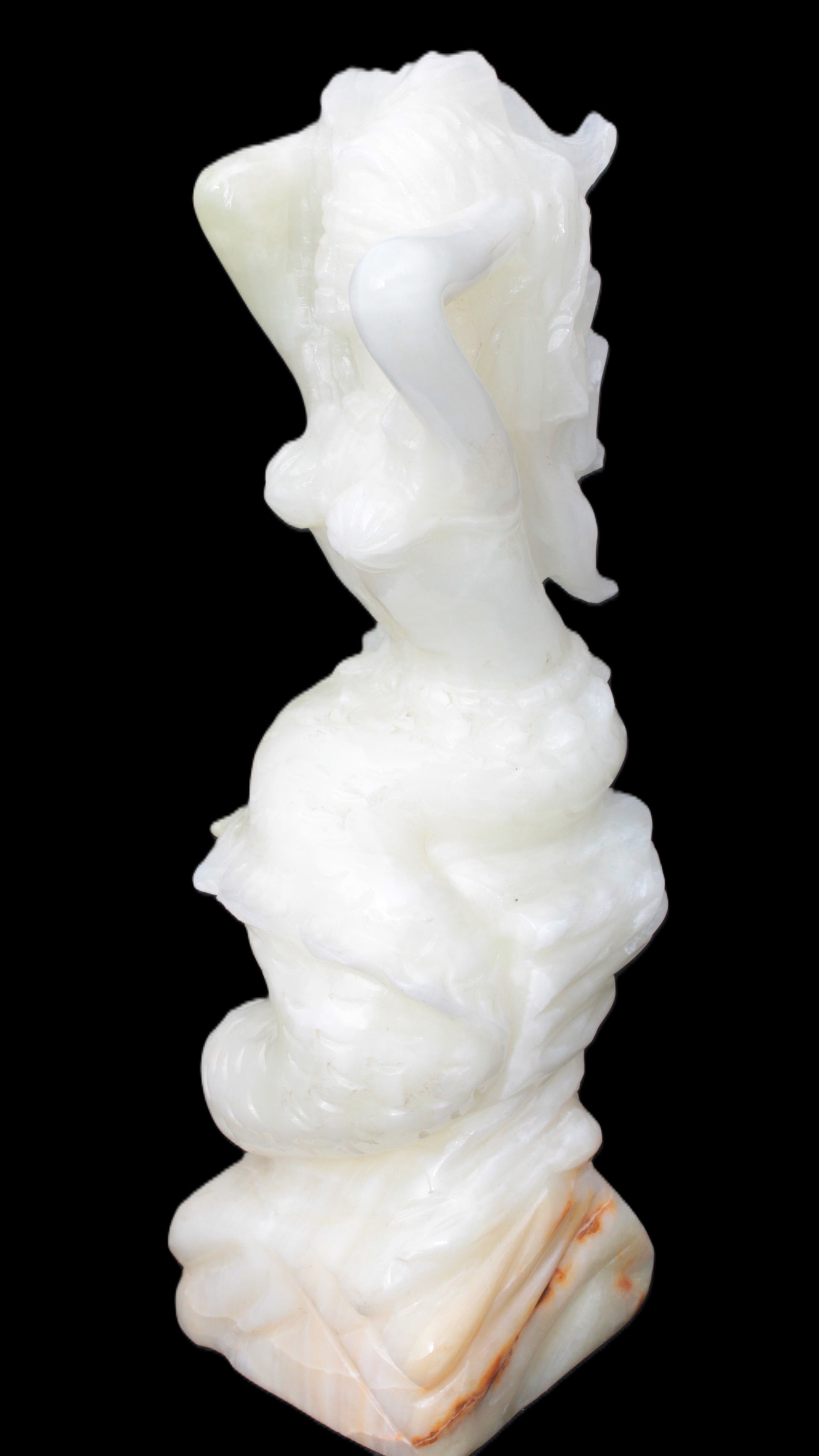 Mermaid hand-carved White Jade 320mm 3900g Rocks and Things