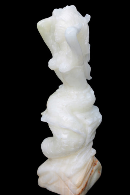 Mermaid hand-carved White Jade 320mm 3900g Rocks and Things