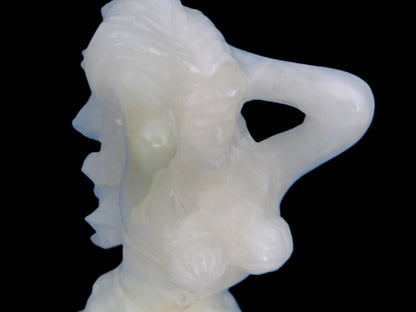 Mermaid hand-carved White Jade 320mm 3900g Rocks and Things