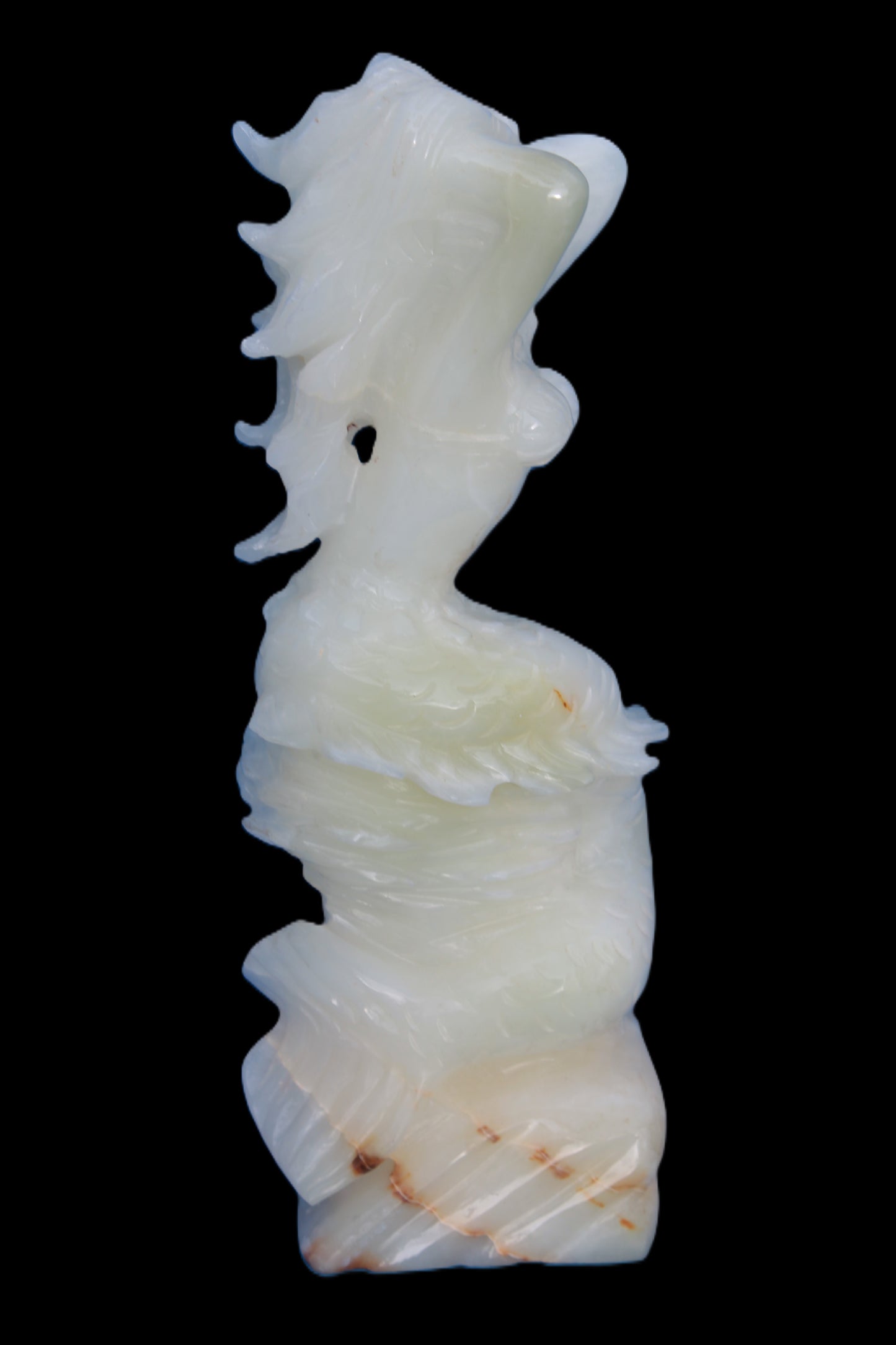 Mermaid hand-carved White Jade 320mm 3900g Rocks and Things