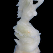 Mermaid hand-carved White Jade 320mm 3900g Rocks and Things