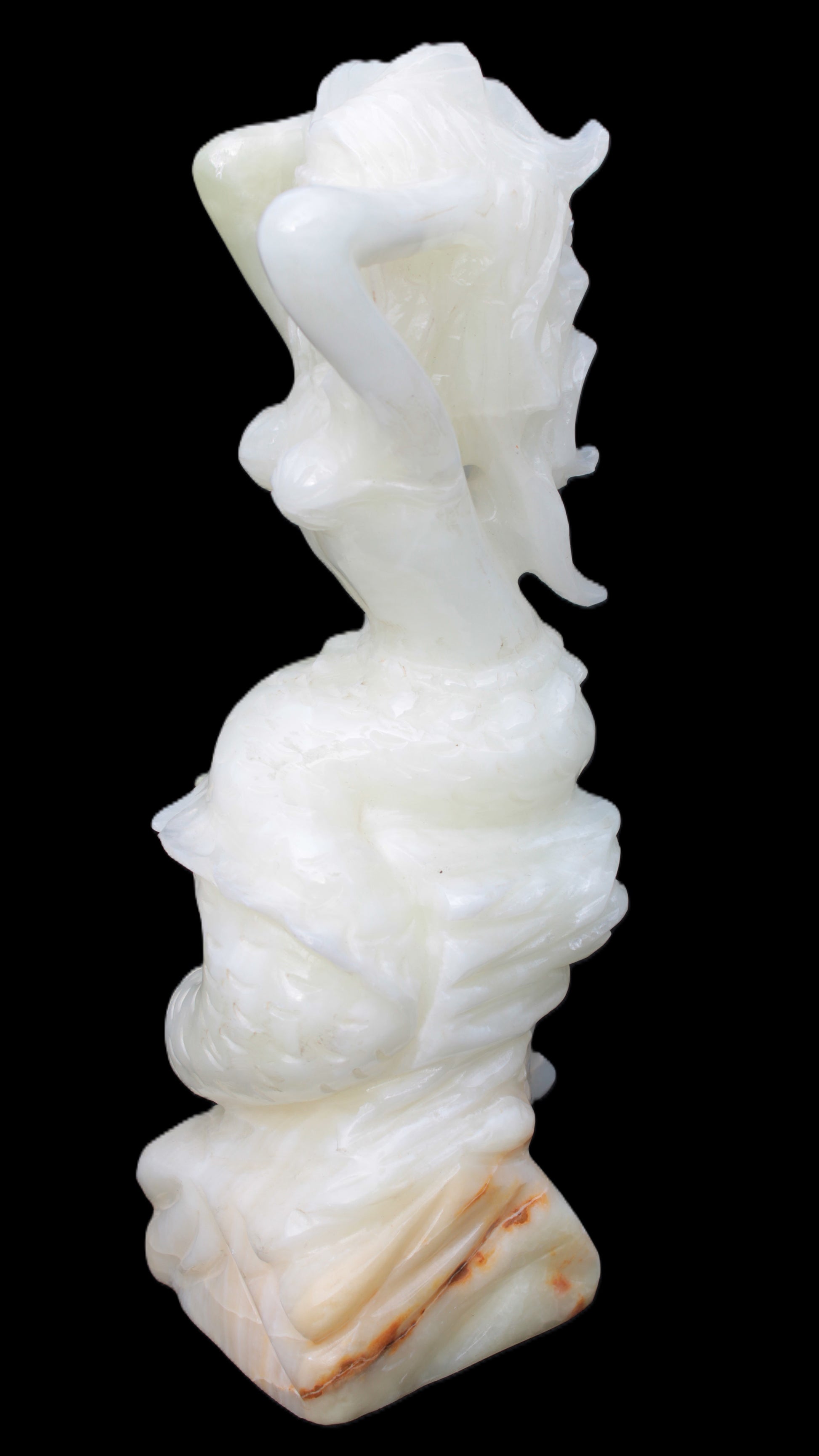 Mermaid hand-carved White Jade 320mm 3900g Rocks and Things