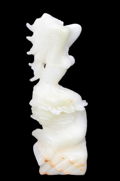 Mermaid hand-carved White Jade 320mm 3900g Rocks and Things