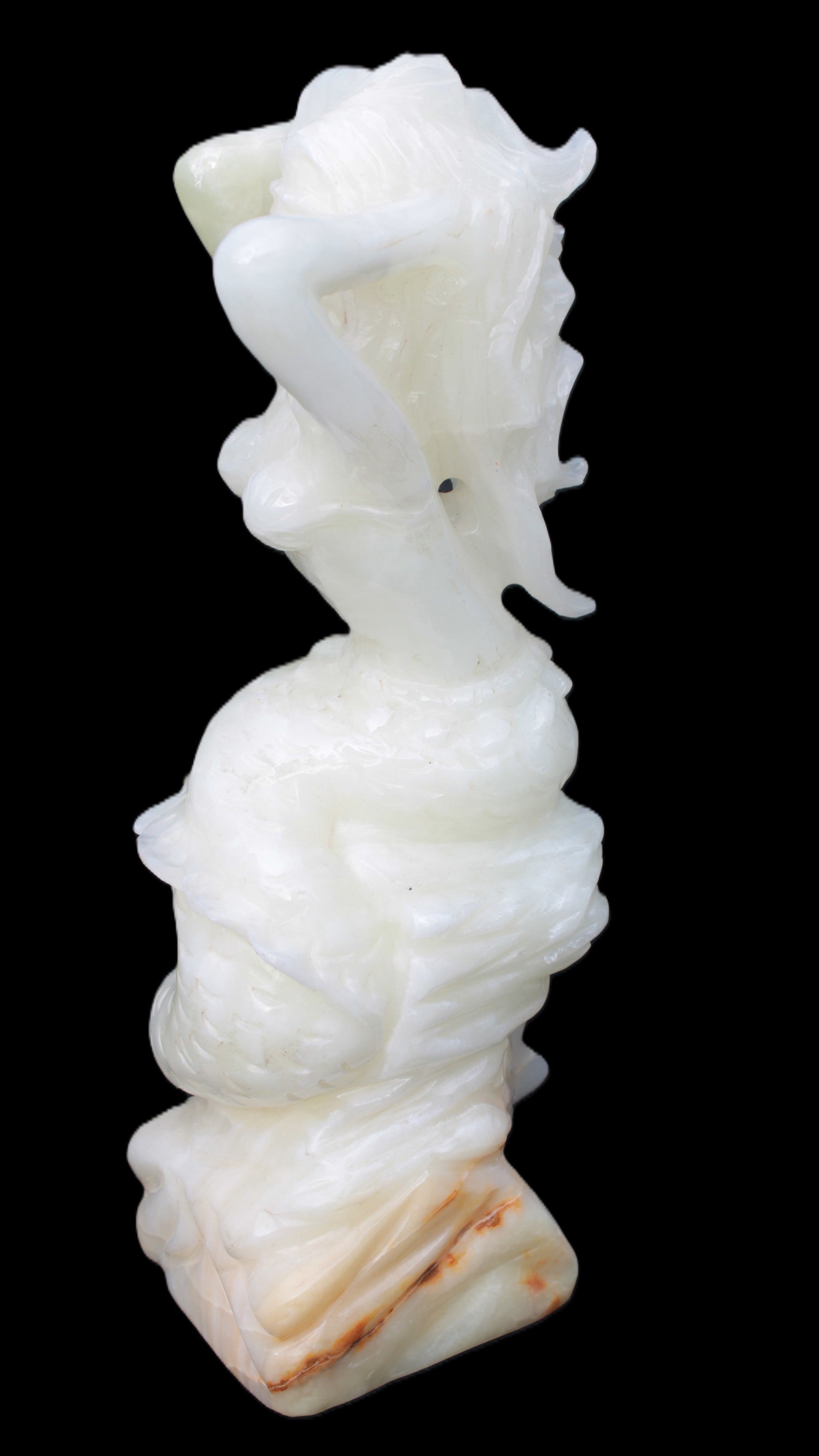 Mermaid hand-carved White Jade 320mm 3900g Rocks and Things