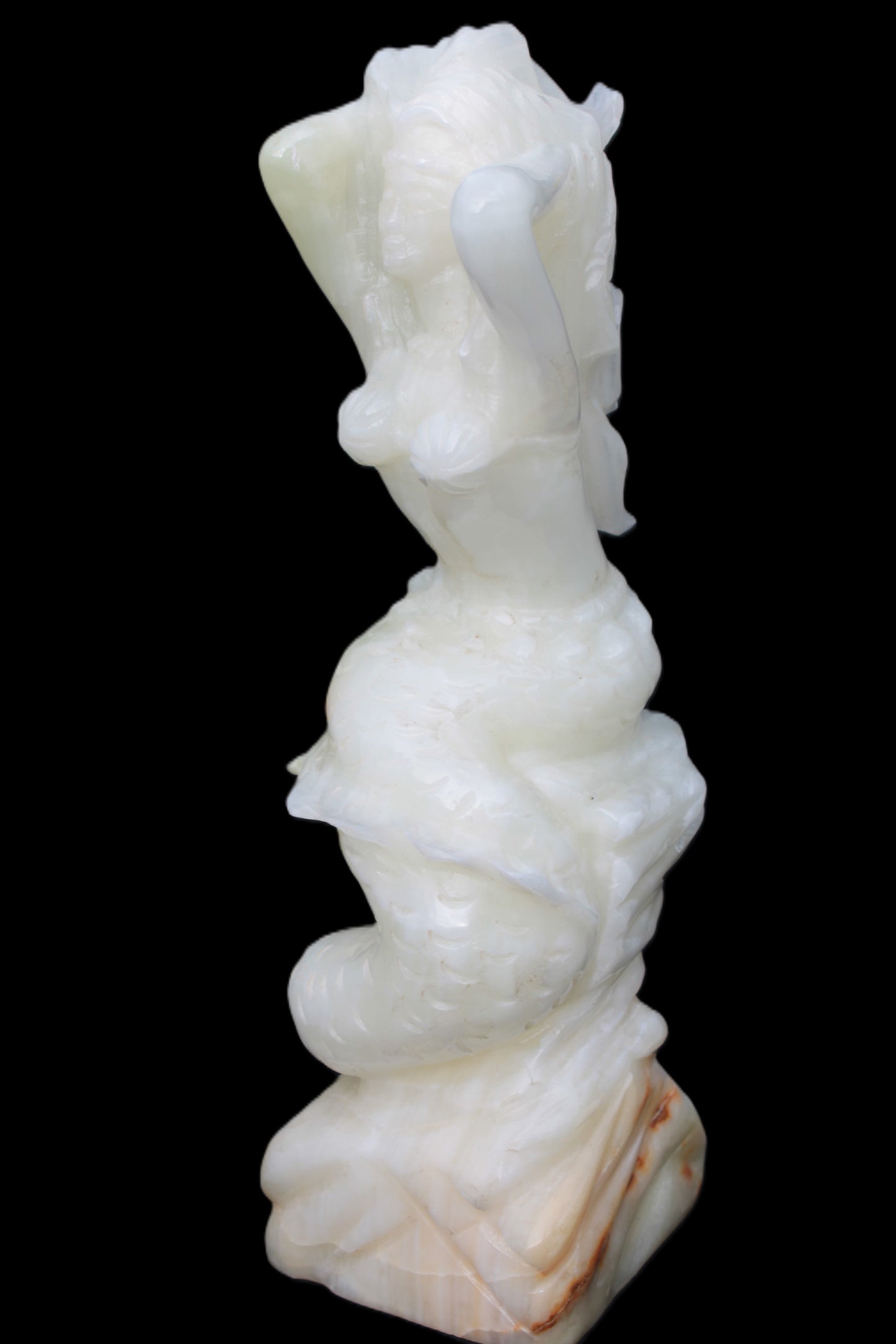 Mermaid hand-carved White Jade 320mm 3900g Rocks and Things