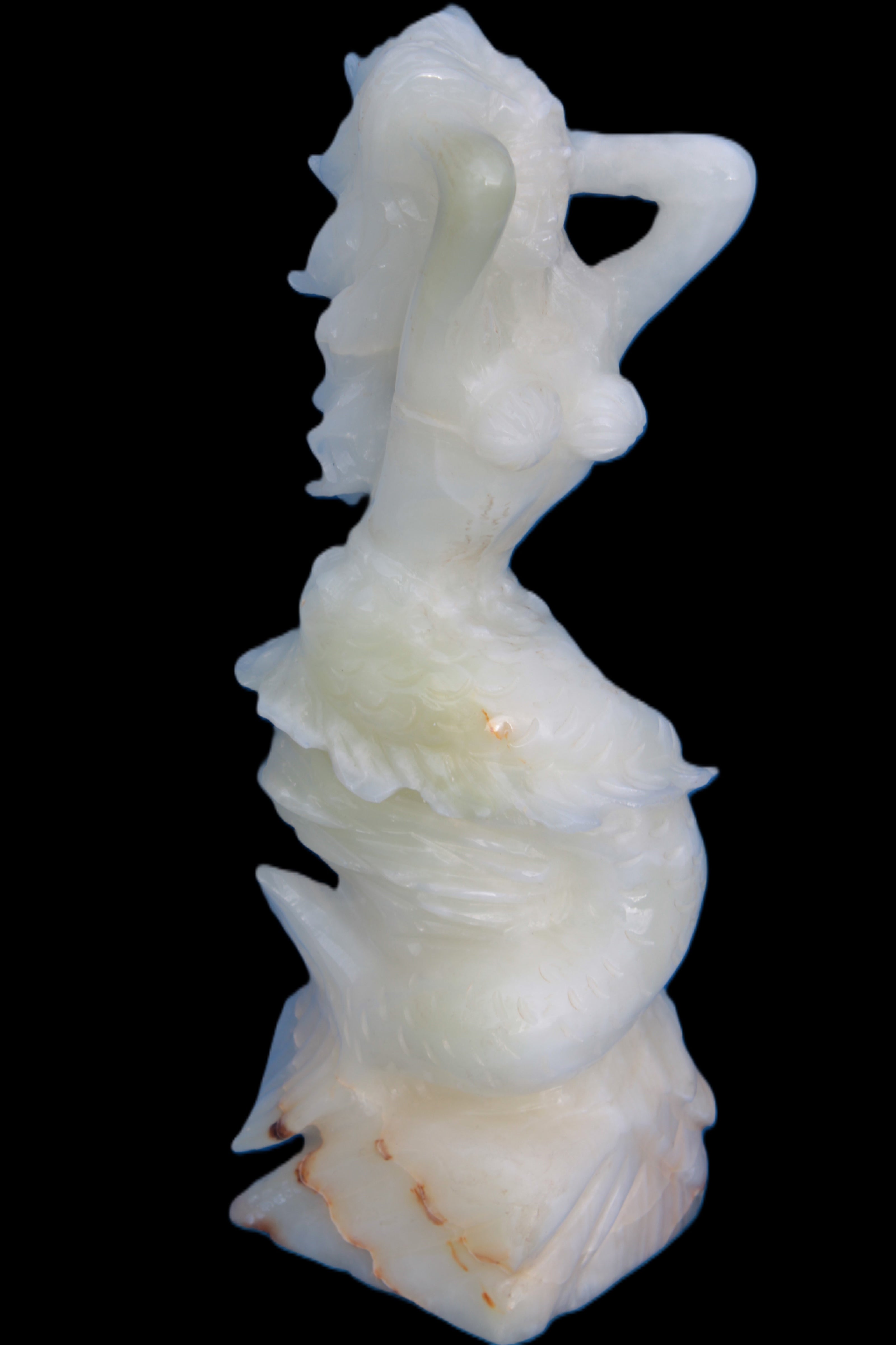 Mermaid hand-carved White Jade 320mm 3900g Rocks and Things