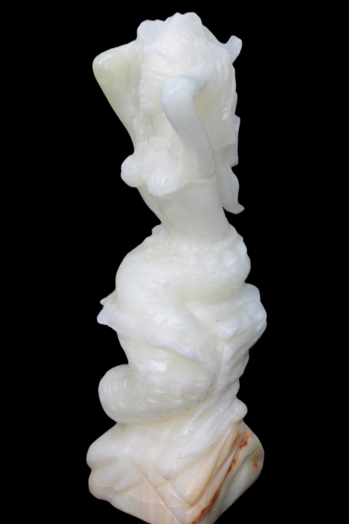 Mermaid hand-carved White Jade 320mm 3900g Rocks and Things