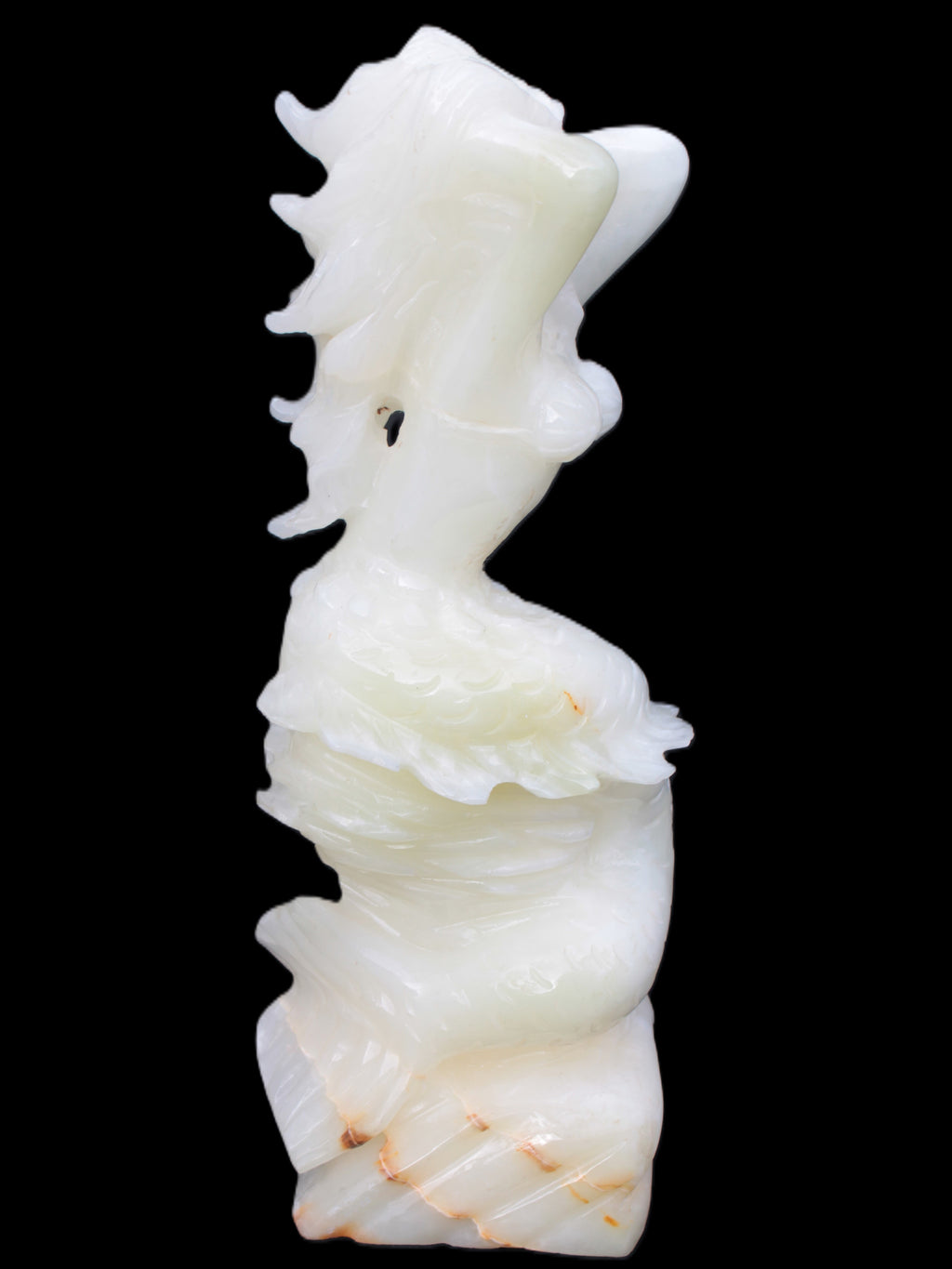 Mermaid hand-carved White Jade 320mm 3900g Rocks and Things