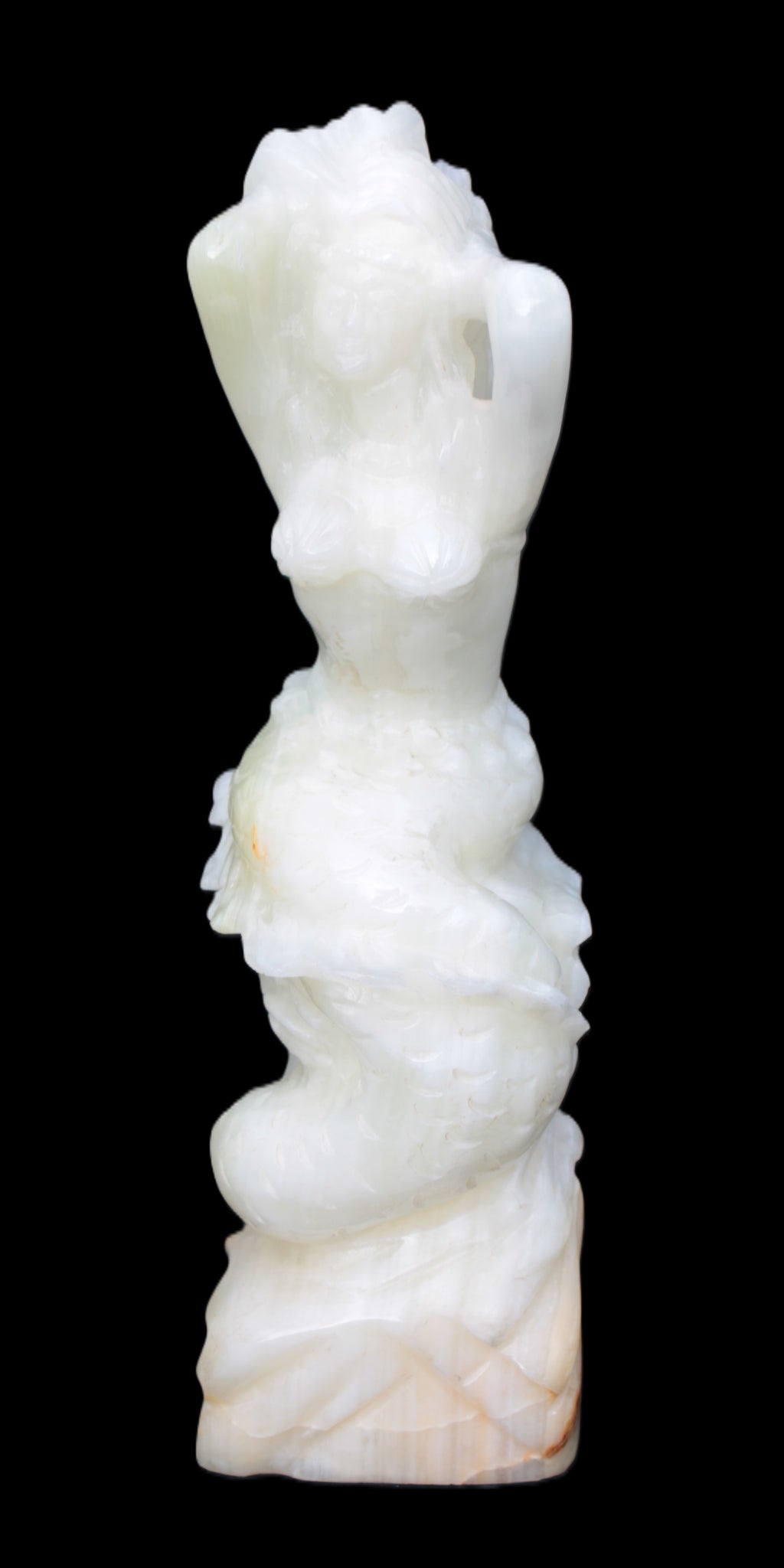 Mermaid hand-carved White Jade 320mm 3900g Rocks and Things