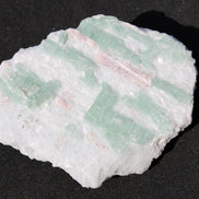Soft Mint-Green and Pink Tourmaline on marble from Afghanistan 80mm 833ct 166.6g Rocks and Things