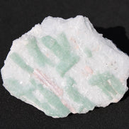 Soft Mint-Green and Pink Tourmaline on marble from Afghanistan 80mm 833ct 166.6g Rocks and Things