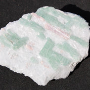 Soft Mint-Green and Pink Tourmaline on marble from Afghanistan 80mm 833ct 166.6g Rocks and Things
