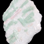 Soft Mint-Green and Pink Tourmaline on matrix from Afghanistan 80mm 833ct 166.6g in sunlight - Rocks and Things Store