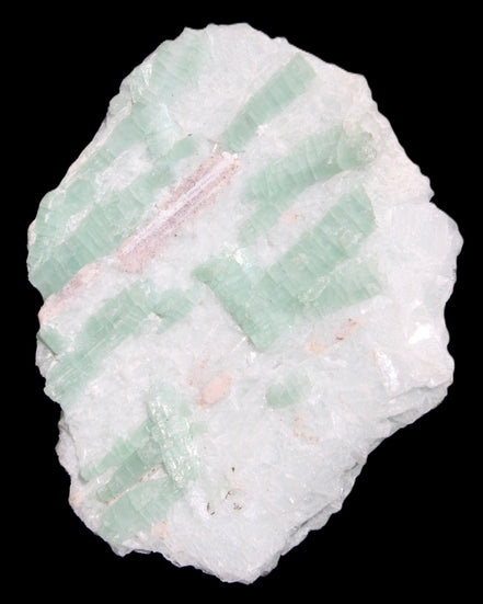 Soft Mint-Green and Pink Tourmaline on matrix from Afghanistan 80mm 833ct 166.6g in sunlight - Rocks and Things Store