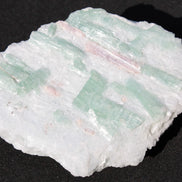 Soft Mint-Green and Pink Tourmaline on marble from Afghanistan 80mm 833ct 166.6g Rocks and Things