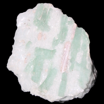 Soft Mint-Green and Pink Tourmaline on matrix from Afghanistan 80mm 833ct 166.6g in sunlight - Rocks and Things Store